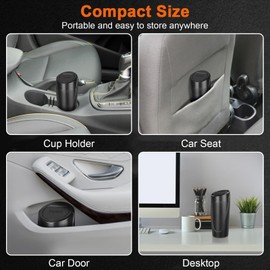 Kincown Kincown Car Trash Can, 2 Packs Mini Car Trash Bin with Lid, Leakproof Cup Holder Car Garbage Can with 60 Trash Bags, Vehicle Front Back Seat Organizers and Storage for for Car, Home, Office