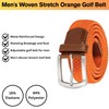 East/18 Perfect Fit Men's Woven Stretch Golf Belt with No-Hole