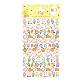 Eurowrap Easter Foam Stickers Pack of 100 – Cute Bunny, Chick & Egg Designs for Kids’ Crafts, Scrapbooking & Decorations