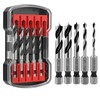 10PCS Brad Point Drill Bit Set for Woodworking, HSS 1/4"