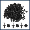 VekAuto 50Pcs 5mm Hole 15mm Dia Plastic Rivets Fastener Clips