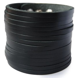 axy LAB1-9 Wide Series Leather Bracelet Real Leather Bracelet Surfer Bracelet Men, Leather, without stone