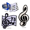 Graphic Dust Musical Notes G Clef Eighth Music Embroidered Iron