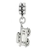 LGU Sterling Silver 3D Train Caboose Dangle Bead Charm