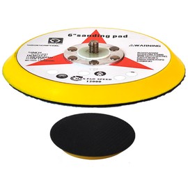 Vossner Backing Pad 5/16-24 with Velcro Polishing Pad for Eccentric Polishing Machine with Hub 5/16 Inch (150 mm)