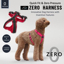 【Hakusan】 Zero Harness,Dog Harness, Padded, Adjustable, No Pull Design, Safety,Japanese Brand,Small Dog,Medium Dog, (Black×Green, XS)