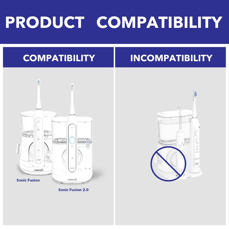 Flossing Toothbrush Head Replacement, 3 Count, Compatible with Water-pik Sonic