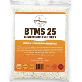 33RD PARALLEL | BTMS 25 (1 lbs / 16 Ounces) Conditioning Emulsifier | Behentrimonium Methosulfate Cetearyl Alcohol Emulsifying Conditioner | (1 POUND)