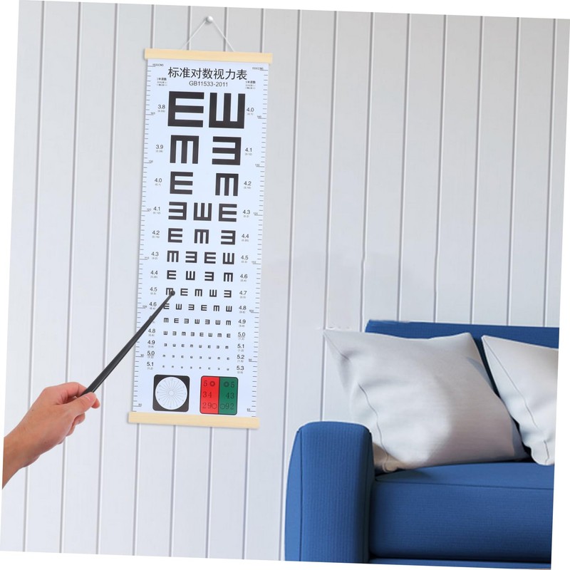TOVINANNA 1 Set Vision Testing Eye Chart Portable Eye Exam