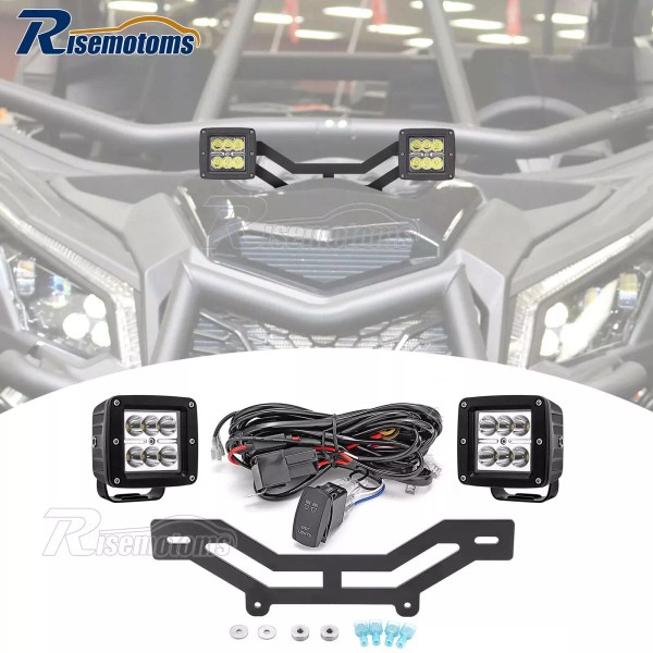 RI For Can-Am Maverick X3 Shock Tower LED Spot Light