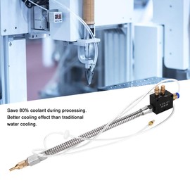 Coolant Mister, Mist Coolant Mist Lubrication System Unit, Metal Cutting Engraving Cooling Sprayer Machine with Air Pipe for CNC Lathe Milling Drill Machine