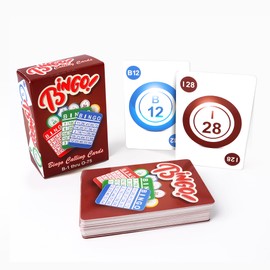 GSE Games & Sports Expert Professional Bingo Calling Cards, Reusable Plastic Coated Bingo Card Deck for Game Night