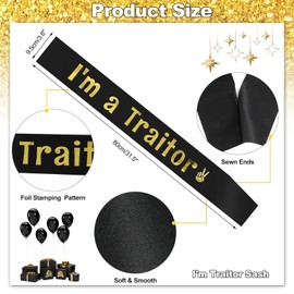 HOWAF Funny Leaving Gifts for Colleagues Women Man, I’m Traitor Sash Retirement Sash & Funny Pin Badge Sorry Your Leaving Presents Colleagues Leaving Gifts Good luck in Your New Job Gifts Farewell