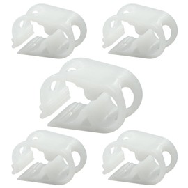 Bivethoi 5 Pcs 1/8" - 1/4" Plastic Tubing Clamps Adjustable Tube Clamp, Laboratory Pinch Valve Flow Control Hose Clamp, White