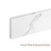 21 Inch Sidesplash in Venice White, Engineered Stone Side Splash