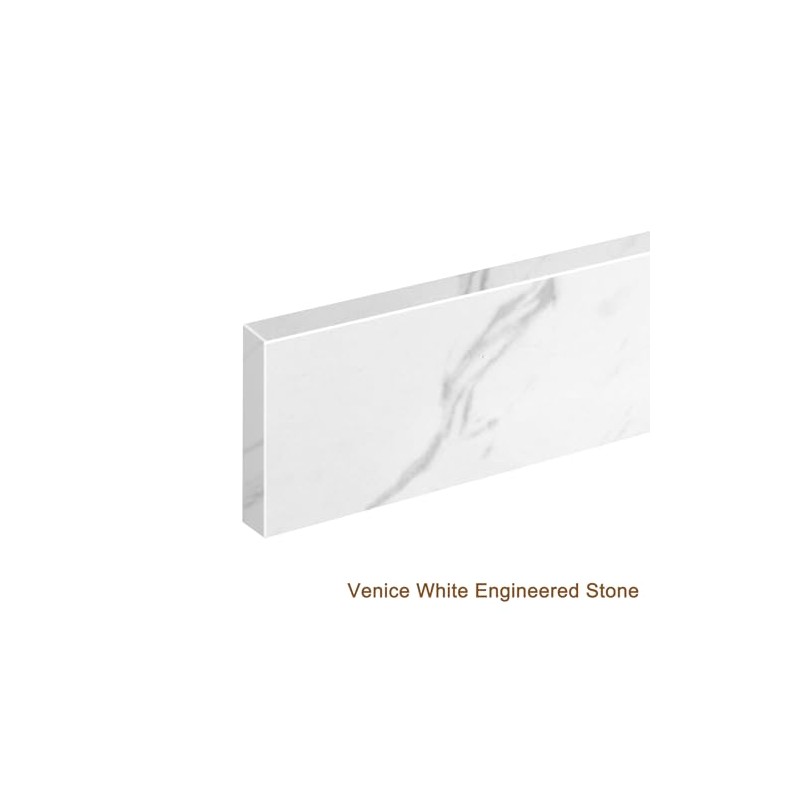 21 Inch Sidesplash in Venice White, Engineered Stone Side Splash
