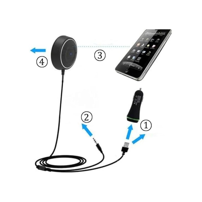 Wireless Hands Free Car Kit with NFC Function 3.5mm AUX