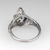 Hsitgexf Vintage Court Style Marquise and Baguette Cut Cubic Ring