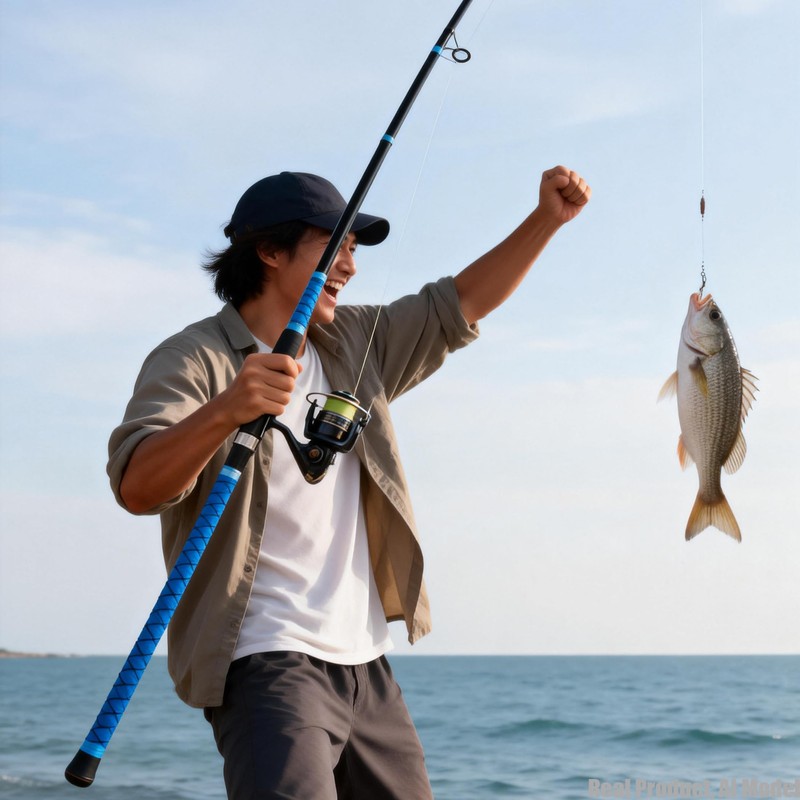 SHOUDE 9FT 4-Piece Travel Surf Fishing Rod, Saltwater Spinning Pole