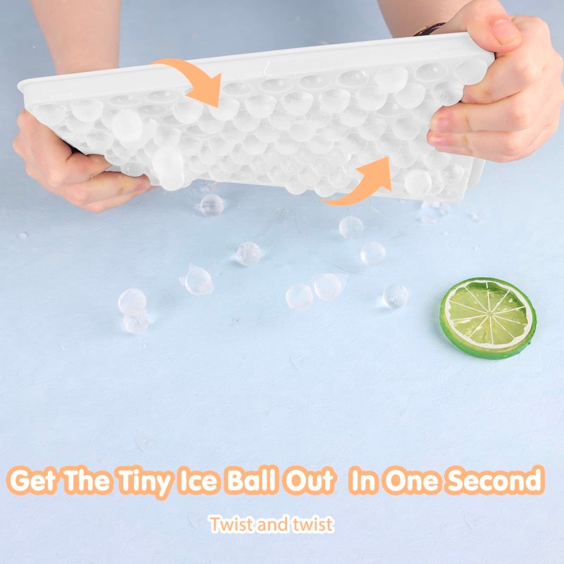 WIBIMEN Mini Ice Cube Trays, Upgraded Small Ice Cube Trays