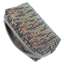 Healeved Travel Makeup Bag High Capacity Sequin Organizer for Toiletries Cute Lightweight Portable Storage for Women Durable Design for Travel Home Use