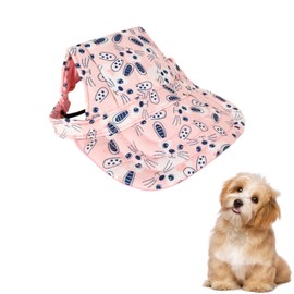 Breathable Dog Baseball Cap, Adjustable Baseball Cap for Pets, Dog Sun Hat with Ear Holes, Stylish Summer Travel Hat for Pets, for Everyday and Outdoor Activities (Light Pink, M)