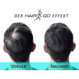 HAIR GO Premium Hair for Hair Thickening, Hair Powder, Scattered Hair, Hair Filler, Hair Loss, Hair Thickener 100% Natural & Vegan, (1 x 25 g) (Light Brown)