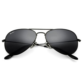 Pro Acme Classic Aviator Sunglasses for Men Women 100% Real Glass Lens - 62mm (Black/Black)