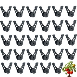 SHUOHONG Pack of 30 Plant Benders, 360° Adjustable Plant Clips, Plant Growth Bender Clips, Low Stress Training Clips, for Bending Plant Stems and Changing the Growth Direction (Black)