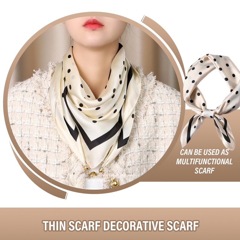 UEIOAVL Scarves for Women 1 Scarf with Polka Dot Collar