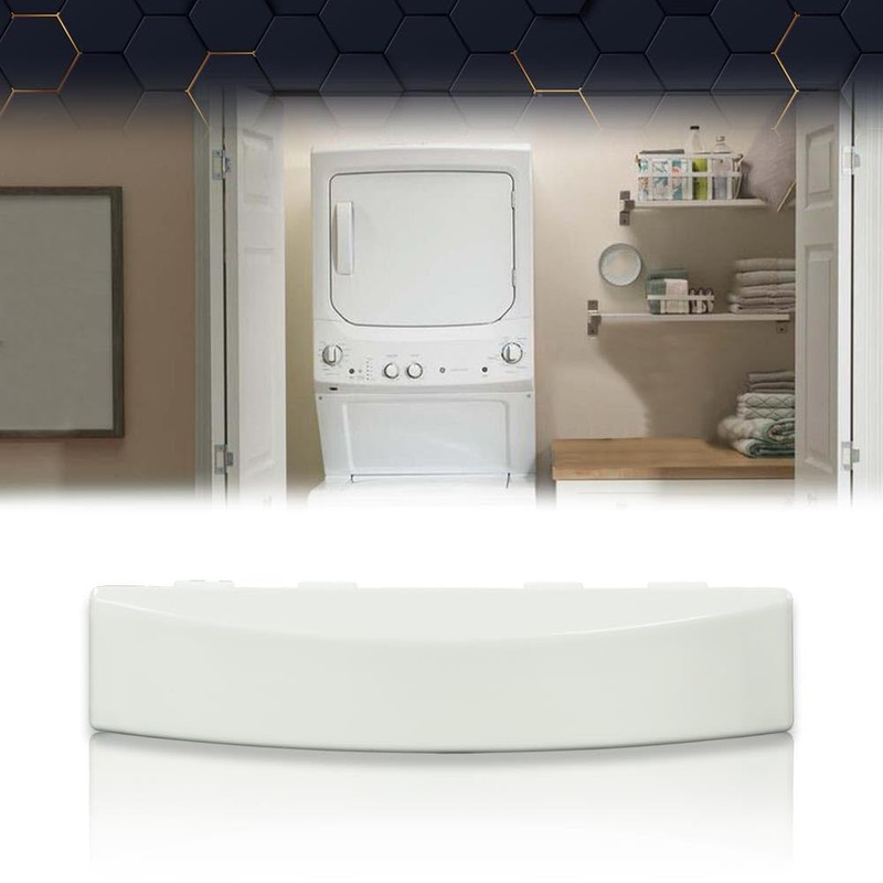 PIT66 White Solid Door Handle, Compatible with GE Dryer WE01X30378