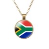 EnigmaGlow South Africa Flag Zinc Alloy Necklace Pendant Necklace for