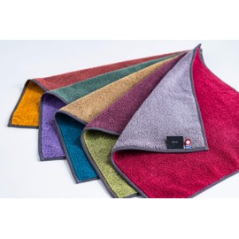Imabari Towel Hand Towel, Japanese Traditional Colors, Set of 5 Colors, 13.4 x 13.8 inches (34 x 35 cm), Made in Japan, High Quality, Imabari, Solid Color, Gentle Touch, Kitchen Towel, Commercial