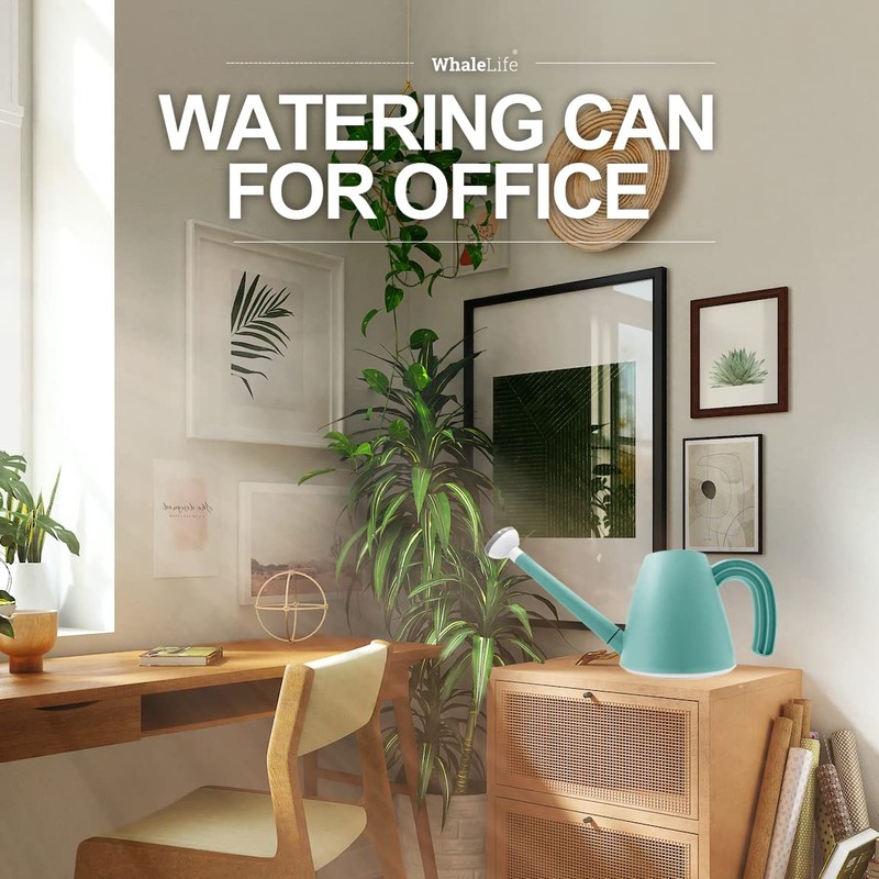 WhaleLife Indoor Watering Can for House Bonsai Plants (2.0L, Blue)
