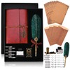 Cieex Quill Pen and Ink Set with Leather Notebook Vintage