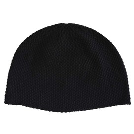 Nakota Premium Cotton, Seamless Islamic Watch, Islamic Hat, Beanie, Short, Knit Hat, Men's, Large Size, Non-See-through, Deep, 100% Cotton, Made in Japan, Spring, Summer, Autumn, Winter, black (97)