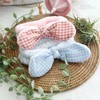 Cutie Pastel Gingham Check Ribbon Headband (6 colors) 2 Black 2ea