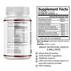 Pelican Vitamins Joint Support- Joint & Mobility Health Support- 5 Bottles- 300 Capsules