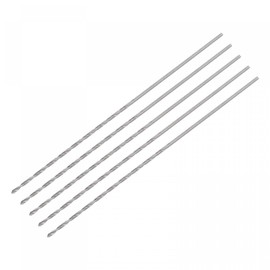 sourcing map 5 Pcs 0.8mm Mini Micro Twist Drill Bits, High-Speed Steel Straight Shank Extra Long Drill Bit 60mm for Aluminum Alloy