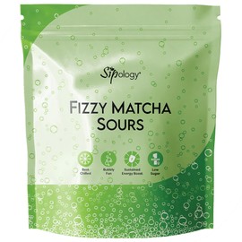 Sipology: Fizzy Matcha Sours - Candy Peach - 15 Stick Pack - Sparkling Beverage Powder Mix, Japanese Matcha, Natural Energy Boost, Fruity Drink