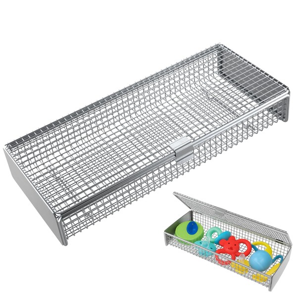 Viscogrip Dishwasher Basket for Small Items, 304 Stainless Steel Dishwasher