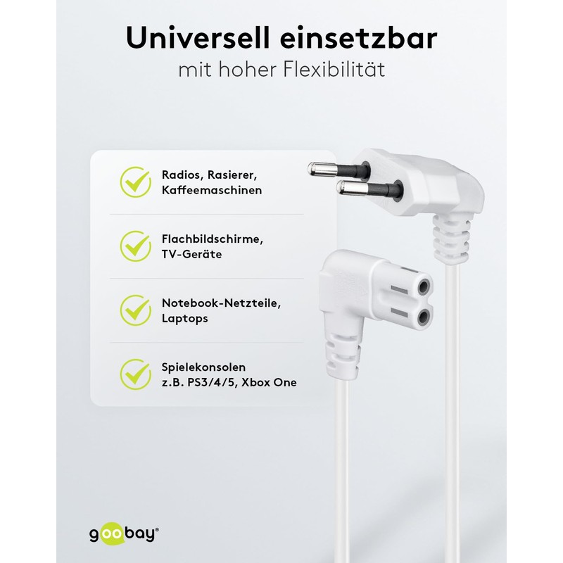 Goobay 97347 Euro Connection Cable Angled on Both Sides, 1