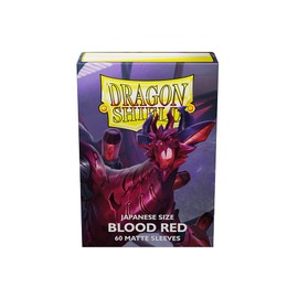 Arcane Tinmen Dragon Shield Sleeves  Matte Japanese: Blood Red 60CT - Card Sleeves are Smooth & Tough - Compatible with Yu-Gi-Oh! & Cardfight Vanguard (AT-11150)