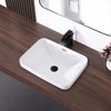 KARAMAG Bathroom Vessel Sink 20.6'' x 14.7'' Semi Recessed Bathroom