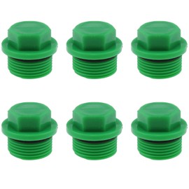fengxiaomin 6PCS Male Threaded PPR End Cap Plugs Garden Hose Plugs Prevent Water Pipe Leakage Plugs Green (3/4 inch)