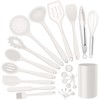 Silicone Kitchen Utensils Set, E-far 23 Pcs White Cooking Utensils