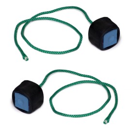 Tweeten Rubber Covered Metal Grip Pool Billiard Table Chalk Holder with Master Chalk & Cord, Pack of 2