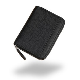 iroto Men's Mini Wallet, Compact, Large Capacity, Card Case, Box Type, Coin Purse, Cowhide Leather, Small Wallet, Skimming Prevention
