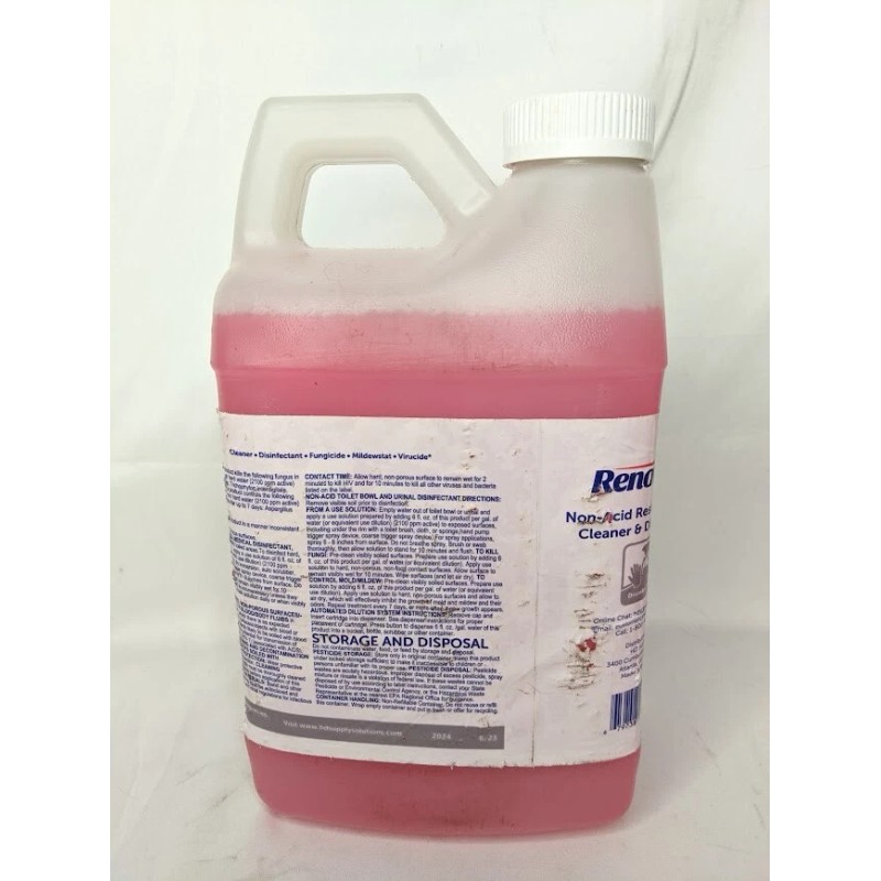 Renown REN010 Non-Acid Restroom & Bowl Cleaner Disinfectant 64 oz