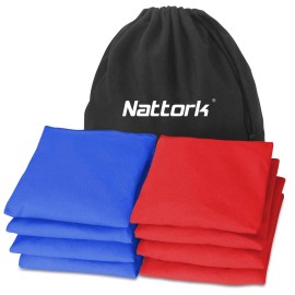Nattork Cornhole Bags Set of 8 - Premium Corn Hole Bean Bags for Tossing, NEW